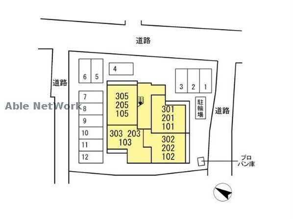 コンフォート下小鳥（高崎市下小鳥町）の物件外観写真